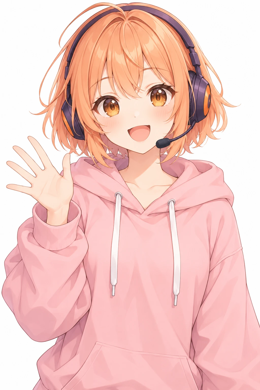 ルミ（オレンジのショートボブにヘッドセットの女の子）
